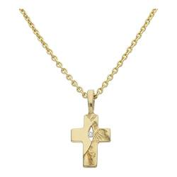 JuwelmaLux Anhänger 585/000 (14 Karat) Gold Kreuz mit Brillant JL30-02-1378 von Juwelmalux