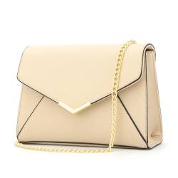 Jywmsc Damen Envelope Clutch Handtasche Kunstleder Abendtaschen Handtaschen für Hochzeit Party Cocktail Prom Crossbody Schultertasche,Gold von Jywmsc