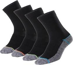 Jzy Qzn Kupfer Antibakterielle Athletische Socken für Männer und Frauen-Feuchtigkeits-Docht, rutschfeste Kissen Knöchelsocken, Mehrfarbig (Mehrfarbig-4 Pairs, Shoe L/XL:45-49 EUR) von Kodal