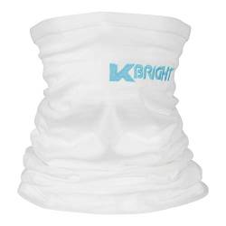 K-BRIGHT Funktionstuch Unisex Bio Baumwolle Herren Damen Multifunktionstuch Herren Schlauchschal Sleeve Scarf Maske Halstuch Bandana (Weiß/Blau) von K-BRIGHT