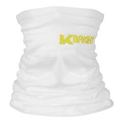 K-BRIGHT Funktionstuch Unisex Bio Baumwolle Herren Damen Multifunktionstuch Herren Schlauchschal Sleeve Scarf Maske Halstuch Bandana (Weiß/Gelb) von K-BRIGHT
