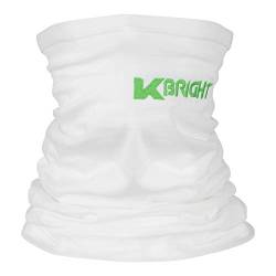 K-BRIGHT Funktionstuch Unisex Bio Baumwolle Herren Damen Multifunktionstuch Herren Schlauchschal Sleeve Scarf Maske Halstuch Bandana (Weiß/Grün) von K-BRIGHT