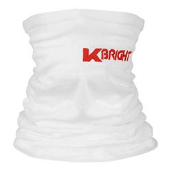 K-BRIGHT Funktionstuch Unisex Bio Baumwolle Herren Damen Multifunktionstuch Herren Schlauchschal Sleeve Scarf Maske Halstuch Bandana (Weiß/Rot) von K-BRIGHT