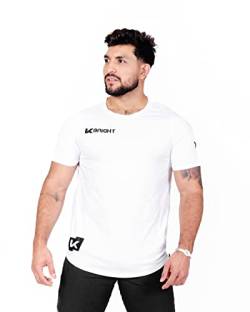 K-BRIGHT Herren T-Shirt Kurzarm Nachhaltig Premium Bio Baumwolle GOTS Slim Fit T-Shirt Sport Shirt Gym Shirt Vegan (L) von K-BRIGHT