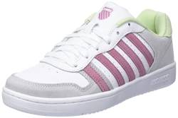 K-Swiss Damen Court Palisades Sneaker, WHT/FXGLVE/SEAFM, 37 EU von K-Swiss