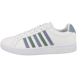 K-Swiss Damen Court Sneaker, White/Ashleigh Blue/Beryl Green, 38 EU von K-Swiss