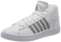 K-Swiss Damen Court Winston MID Sneaker, White/NEUTRAL Gray, 41 EU von K-Swiss