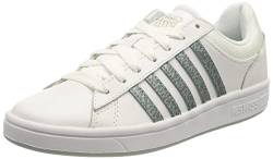 K-Swiss Damen Court Winston Sneaker, White/Blue Panther, 39 EU von K-Swiss