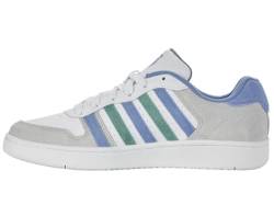 K-Swiss Herren Court Sneaker, White/Ashleigh Blue/Beryl Green, 42.5 EU von K-Swiss