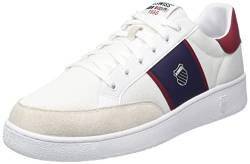 K-Swiss Herren SLAMMTENNIS CC TXT Sneaker, WHT/Rhubarb/Peacot, 40 EU von K-Swiss