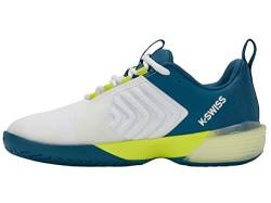 K-Swiss Herren Ultrashot 3 Sport Shoe, Weiß/Blau/Grün, 43 EU von K-Swiss