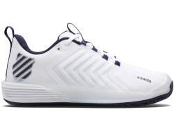 K-Swiss Men's Ultrashot 3 Tennis Shoe (White/Peacoat/Silver, 8) von K-Swiss