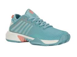 K-Swiss Performance Damen Hypercourt Supreme HB Tennis Shoe, Blanc de Blanc/Nile Blue/Desert Flower, 37 EU von K-Swiss