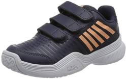 K-Swiss Performance Unisex Court Express Strap Omni Tennisschuh, Graystone/Peach Nectar/White, 33.5 EU von K-Swiss