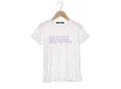 Karl by Karl Lagerfeld Damen T-Shirt, weiß von K by KARL LAGERFELD