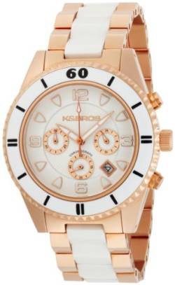 K&Bros Herren Chronograph Quarz Uhr mit Edelstahl Armband 9136-4-985 von K&Bros
