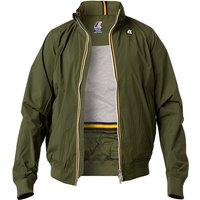 K-WAY Herren Blouson grün Mikrofaser unifarben von K-way