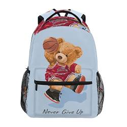 Bär Sport Ball Basketball Schulter Student Rucksacks Bookbags Kinderrucksack Büchertasche Rucksäcke für Teen Mädchen Jungs von KAAVIYO