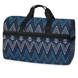 Blau Weiß Grün Böhmen Sporttasche Badetasche mit Schuhfach Reisetaschen Handtasche für Reisen Frauen Mädchen Männer von KAAVIYO