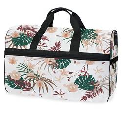 Blume Süße Blätter Klar Sporttasche Badetasche mit Schuhfach Reisetaschen Handtasche für Reisen Frauen Mädchen Männer von KAAVIYO