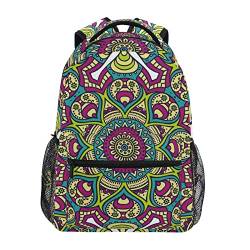 Blumen Niedlich Ethnisch Blumen Schulter Student Rucksacks Bookbags Kinderrucksack Büchertasche Rucksäcke für Teen Mädchen Jungs von KAAVIYO