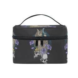 Blumenkunstwolke Handgezeichnet Kosmetiktasche Organizer Reißverschluss Make up Taschen Kulturbeutel Waschtasche für Damen Mädchen Frauen von KAAVIYO