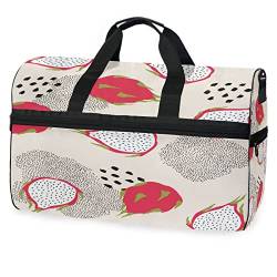 Drachenfrucht Cartoon Obst Süß Sporttasche Badetasche mit Schuhfach Reisetaschen Handtasche für Reisen Frauen Mädchen Männer von KAAVIYO