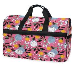 Drachenfrucht Orange Blumen Sporttasche Badetasche mit Schuhfach Reisetaschen Handtasche für Reisen Frauen Mädchen Männer von KAAVIYO