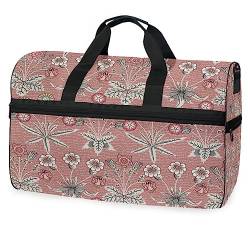 Duftende Blume Rot Floral Sporttasche Badetasche mit Schuhfach Reisetaschen Handtasche für Reisen Frauen Mädchen Männer von KAAVIYO