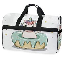 Einhorn-Baby-Dessertsterne Sporttasche Badetasche mit Schuhfach Reisetaschen Handtasche für Reisen Frauen Mädchen Männer von KAAVIYO