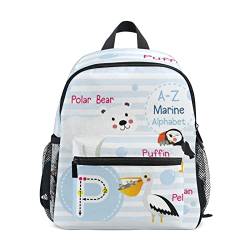 Eisbär Vogel Süßer Cartoon Kleinkind Rucksack Kinder Leichtgewicht Büchertasche Vorschule Schülerrucksack für 1-6 Jahre die Reise Mädchen Jungs von KAAVIYO
