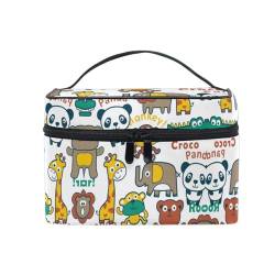 Hündchen Tier Hund Wolf Kosmetiktasche Organizer Reißverschluss Make up Taschen Kulturbeutel Waschtasche für Damen Mädchen Frauen von KAAVIYO