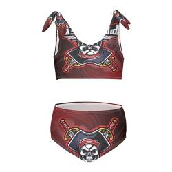 KAAVIYO Das Rote Schwert Der Piraten Badeanzug Bademode Badeanzüge Zwei Stücke Set Swimsuit für Mädchen Kind von KAAVIYO