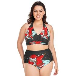 KAAVIYO Weihnachtsmannball Weihnachten Mädchen Plus Size Bikini Set Zweiteilige Badeanzug Badebekleidung für Strand Damen Frauen von KAAVIYO