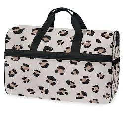 Leopardenmuster Haut Tier Süß Sporttasche Badetasche mit Schuhfach Reisetaschen Handtasche für Reisen Frauen Mädchen Männer von KAAVIYO