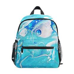 Marmor Wassertropfen Kunst Kleinkind Rucksack Kinder Leichtgewicht Büchertasche Vorschule Schülerrucksack für 1-6 Jahre die Reise Mädchen Jungs von KAAVIYO