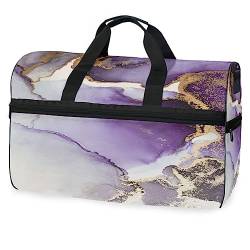 Marmortinte Aquarell Künstlerisch Sporttasche Badetasche mit Schuhfach Reisetaschen Handtasche für Reisen Frauen Mädchen Männer von KAAVIYO