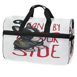 Mops Süßer Königshund Sporttasche Badetasche mit Schuhfach Reisetaschen Handtasche für Reisen Frauen Mädchen Männer von KAAVIYO