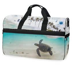 Ozeanwasserbaum Meeresschildkröte Sporttasche Badetasche mit Schuhfach Reisetaschen Handtasche für Reisen Frauen Mädchen Männer von KAAVIYO