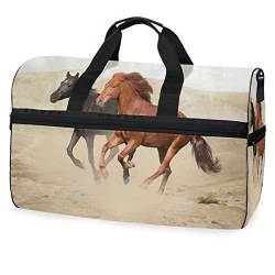 Pferdetier Wüstentier Sporttasche Badetasche mit Schuhfach Reisetaschen Handtasche für Reisen Frauen Mädchen Männer von KAAVIYO