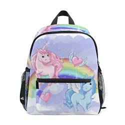 Regenbogenwolken Lieben Süßen Himmel Kleinkind Rucksack Kinder Leichtgewicht Büchertasche Vorschule Schülerrucksack für 2-7 Jahre die Reise Mädchen Jungs von KAAVIYO