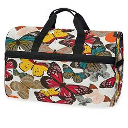 Schmetterling Bunt Hübsch Insekt Sporttasche Badetasche mit Schuhfach Reisetaschen Handtasche für Reisen Frauen Mädchen Männer von KAAVIYO