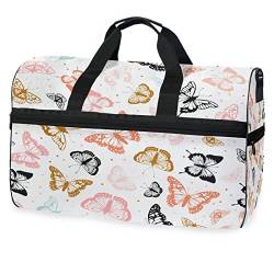 Schmetterlingspunkt Süßes Insekt Sporttasche Badetasche mit Schuhfach Reisetaschen Handtasche für Reisen Frauen Mädchen Männer von KAAVIYO