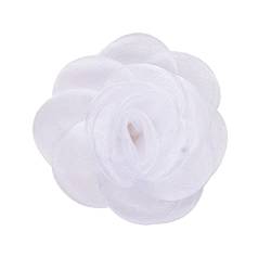 KABELIF 2 Stück Rose Brosche Ansteckblume Blume Haarspange Haarschmuck Blume Corsage Tasche Schuhe Hüte Zubehör zum Hochzeit Bankett Party 7 CM (Weiß) von KABELIF