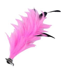 KABELIFE Multicolor Federn Haarschmuck mit Haarnadel Haarclip，Federn Brosche Ansteckblume Corsage für Kleidung Taschen Hüte zum Hochzeit Bankett Party (Pink) von KABELIF