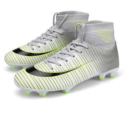 KAEAEILSS Fußballschuhe High Top Spikes Jugend Outdoor-Training Fußballschuhe Professionelle sportliche Sportschuhe Turf Trainer von KAEAEILSS