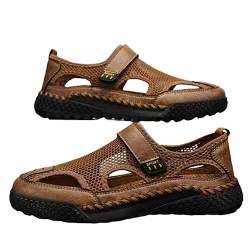 KAEAEILSS Herren Outdoor Sports Sandalen Waterproof Wandersandale Trekkingsandalen Geschlossene Sandale Sommer Männer Fischer Strand Schuhe Klettverschluss von KAEAEILSS