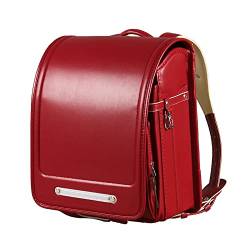 Einfarbiger Kinderrucksack Interne Zwischenschicht-Reißverschlusstasche Ridge-Schutz Integriertes Gepäck,Wine red,35 * 26 * 15cm von KAFELE