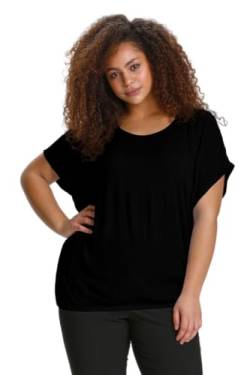 KAFFE CURVE Kurzarm-Bluse KCami Bluse Große Größen Damen Basic Casual Shirt Kurzarm Kurzärmeliges Black Deep 52 von KAFFE CURVE