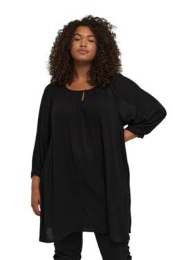 KAFFE CURVE Tunika KCami Damen Tunika 3/4 Arm Casual Rundhals Shirt Große Großen Black deep 56 von KAFFE CURVE